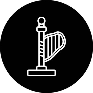 Eşsiz harp simgesi vektör illüstrasyonu