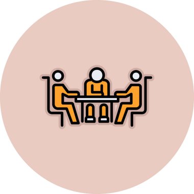 toplantı web simgesi vektör illüstrasyonu 