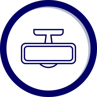 Arka Ayna modern simgesinin vektör illüstrasyonu                        