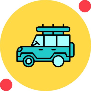 Safari cipi. Web simgesi basit illüstrasyon 