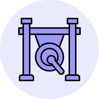 gong simgesi web basit illüstrasyon