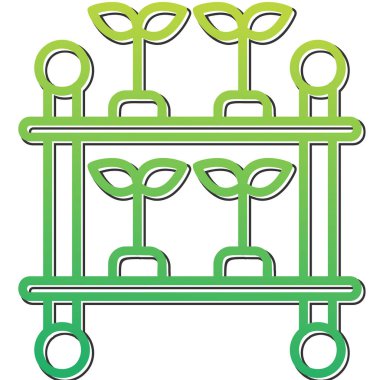 Dikey çiftçilik simgesi, vektör illüstrasyonu