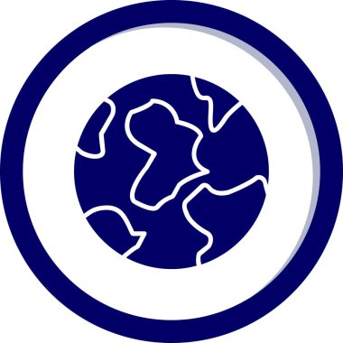 Toprak. Web simgesi vektör illüstrasyonu 