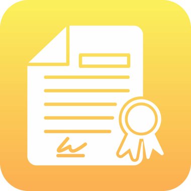 Diploma simgesi, vektör illüstrasyonu basit tasarım