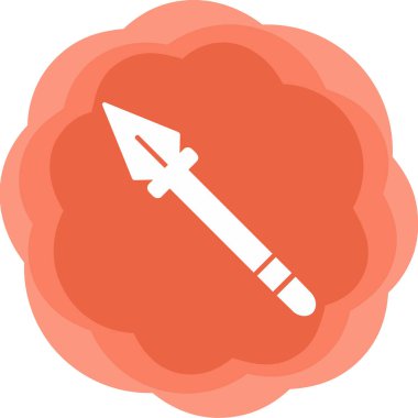 Mızrak simgesi vektör illüstrasyonu