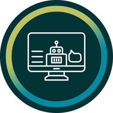 - Asistanım. Web simgesi basit illüstrasyon