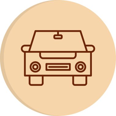 araba web simgesi basit illüstrasyon 