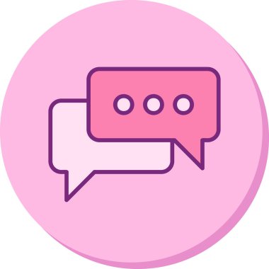 Sohbet baloncukları simgesi, vektör illüstrasyonu basit tasarım