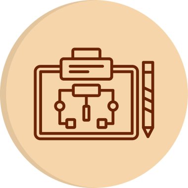 Basit illüstrasyon web simgesi planlama 