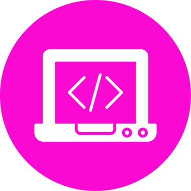 dizüstü bilgisayar simgesi, vektör illüstrasyonu basit tasarım