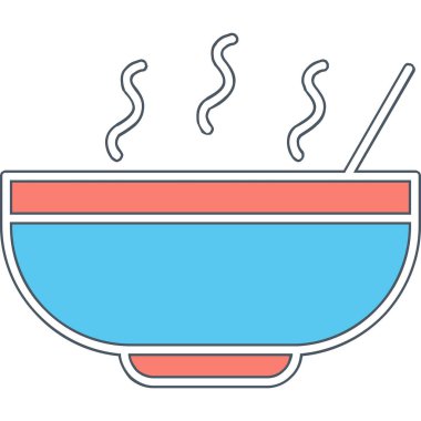 Kase çorba ağı basit illüstrasyon 