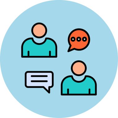 sohbet simgesi, vektör illüstrasyonu basit tasarım