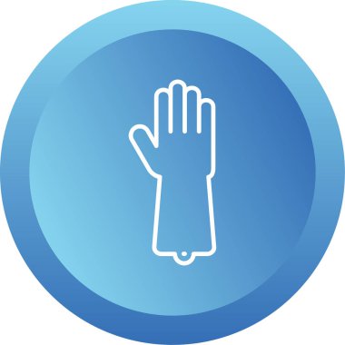 Lastik Eldiven simgesi, vektör illüstrasyonu 