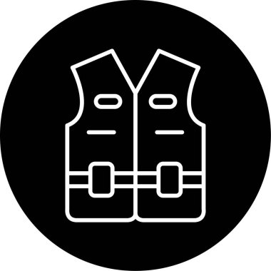 Can yeleği. Web simgesi basit illüstrasyon                               
