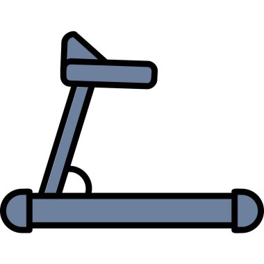 koşu bandı web simgesi, vektör çizim 