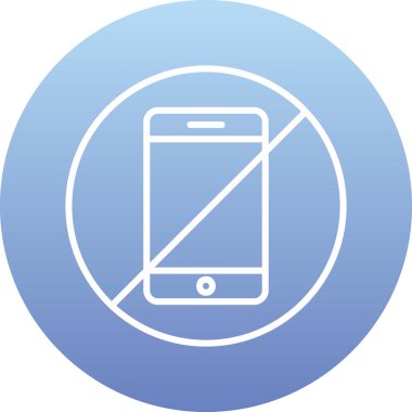 Telefona izin yok, vektör illüstrasyonu basit tasarım