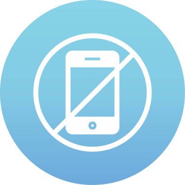 Telefona izin yok, vektör illüstrasyonu basit tasarım