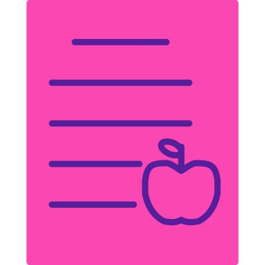 Diyet Planı Web simgesi vektör çizimi