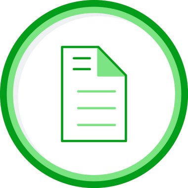 belge dosya simgesi vektör illüstrasyonu 