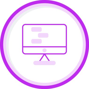 Monitör. Web simgesi basit illüstrasyon
