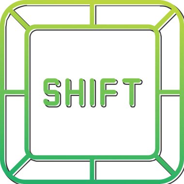 Vardiya düğmesi. Web simgesi basit illüstrasyon