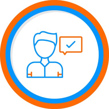 Düz simge, vektör gösterimi yanıtla 