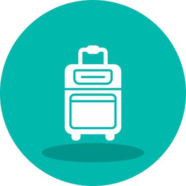 Bavul web simgesi, vektör çizim