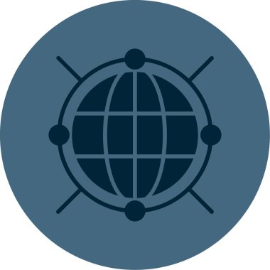 Küre. Web simgesi basit illüstrasyon