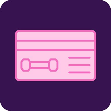 Üye Kart simgesi, vektör illüstrasyonu basit tasarım