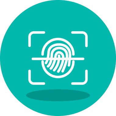 Parmak Tarayıcı Web simgesi, vektör illüstrasyonu