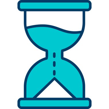 Kum saati simgesi, vektör illüstrasyonu 