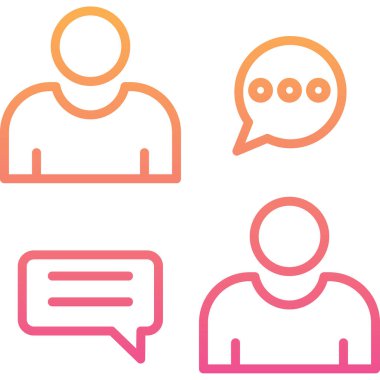 sohbet simgesi, vektör illüstrasyonu basit tasarım