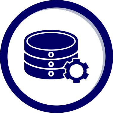 veritabanı. Web simgesi basit illüstrasyon 