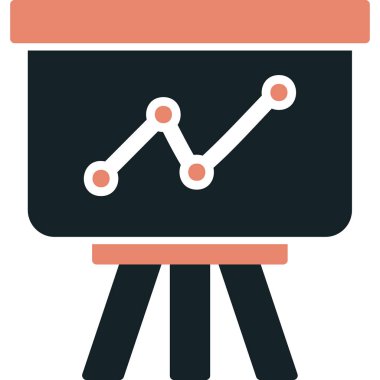 sunum simgesi, vektör illüstrasyonu 