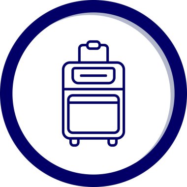 Bavul web simgesi, vektör çizim