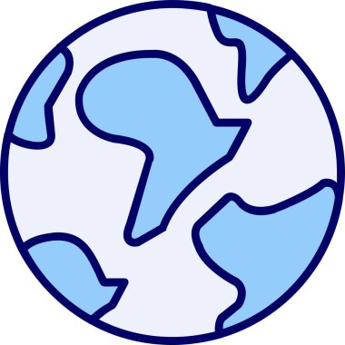 toprak küresi simgesi, vektör illüstrasyonu basit tasarım