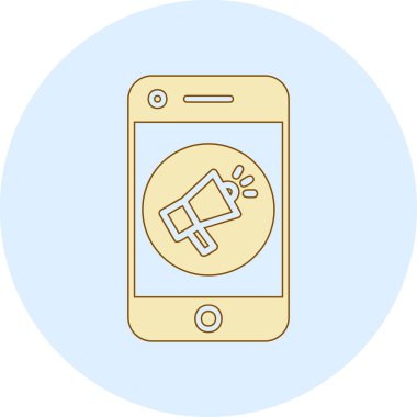 Sosyal medya tanıtım simgesi, vektör illüstrasyonu basit tasarım