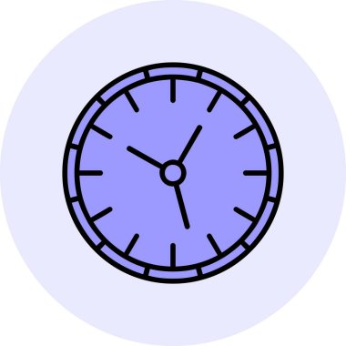 Saat simgesi, vektör illüstrasyonu basit tasarım