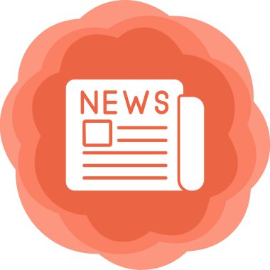 Bir gazete simgesinin vektör illüstrasyonu