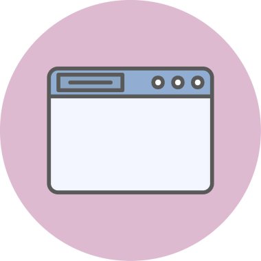 Tarayıcı. Web simgesi vektör illüstrasyonu