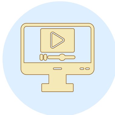 video oynatıcı simgesi, vektör illüstrasyonu basit tasarım