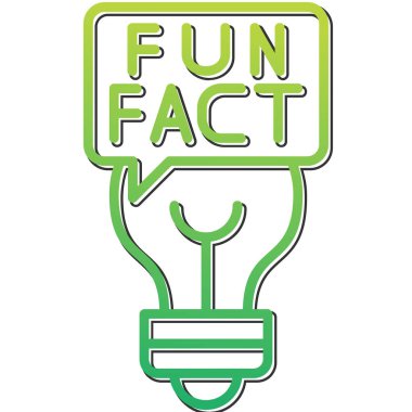 Eğlenceli Gerçekler konuşma balonu web simgesi, vektör illüstrasyonu