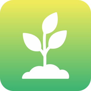 Bitki. Web simgesi basit illüstrasyon 