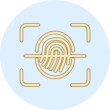 Parmak Tarayıcı Web simgesi, vektör illüstrasyonu