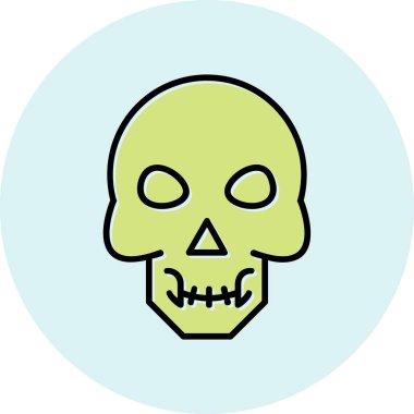 Kafatası. Web simgesi basit illüstrasyon