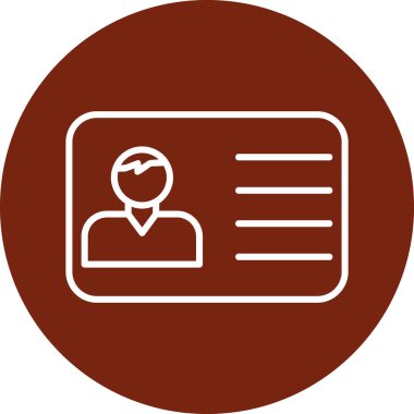 Ofis Kimliği Web simgesi, vektör illüstrasyonu