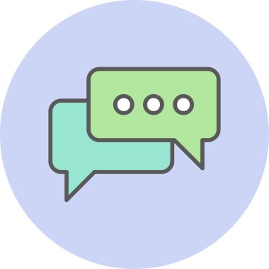 Sohbet baloncukları simgesi, vektör illüstrasyonu basit tasarım