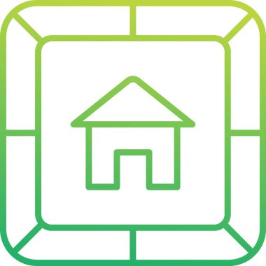 Eve. Web simgesi basit illüstrasyon