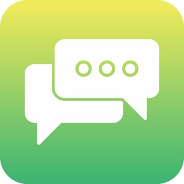 Sohbet baloncukları simgesi, vektör illüstrasyonu basit tasarım