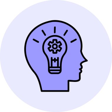 Fikir simgesinin vektör illüstrasyonu 